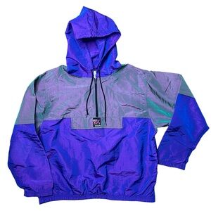 Vintage Windbreaker by Brand - Purple and Blue